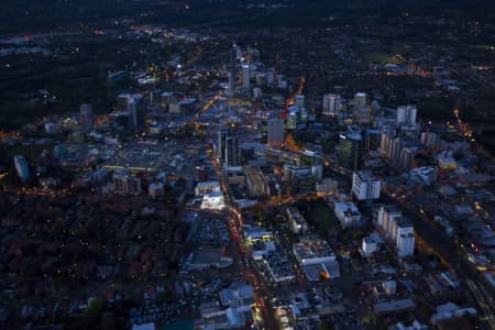 Aerial Photography Parramatta Dusk And Night Airview Online