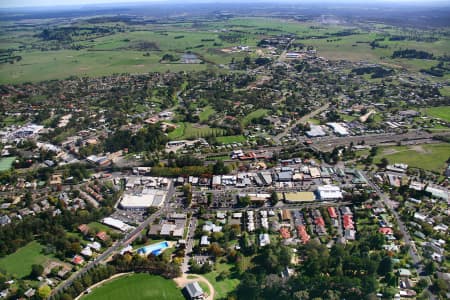 Aerial Photography Moss Vale Town Centre Airview Online