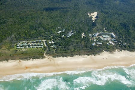 Aerial Photography Fraser Island Beach Houses and Eurong Beach Resort