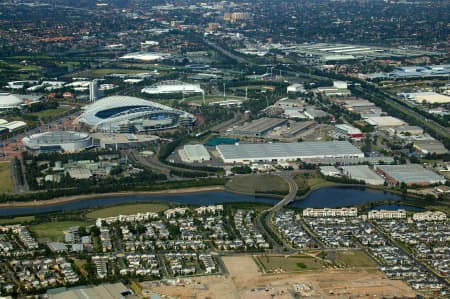 Aerial Photography Olympic Park, Homebush Bay Airview Online