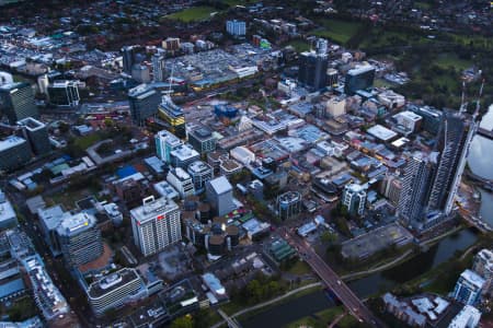 Aerial Photography Parramatta Dusk Airview Online