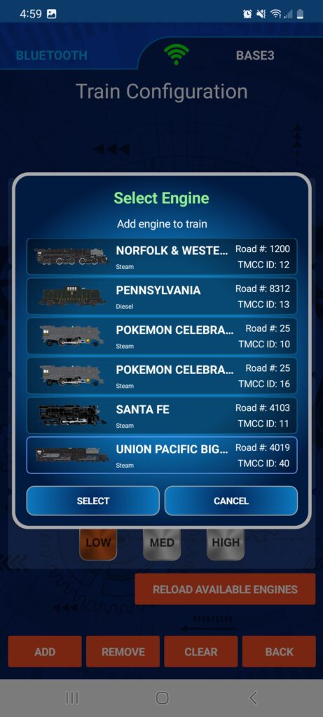 TR Selection – Lionel Power & Control