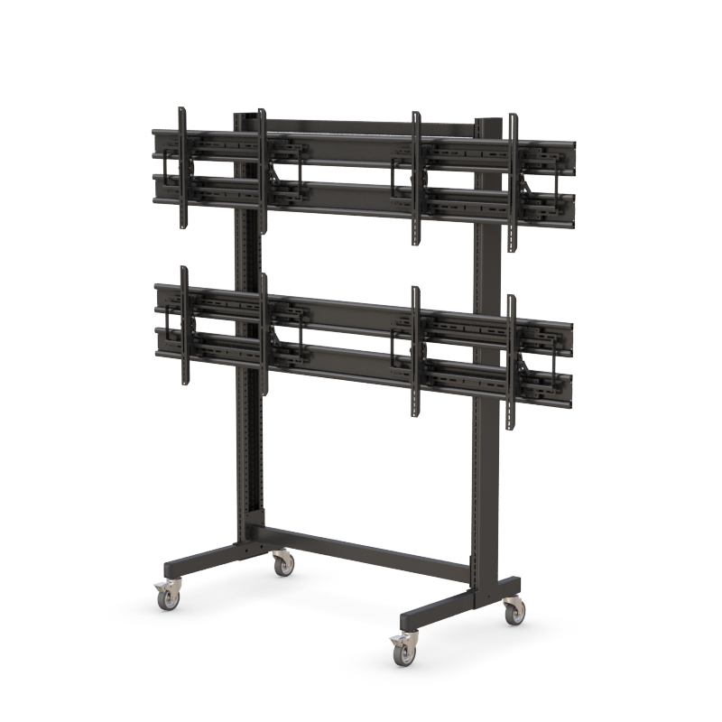 MultiMonitor Display Floor Stand for Four Large Screens