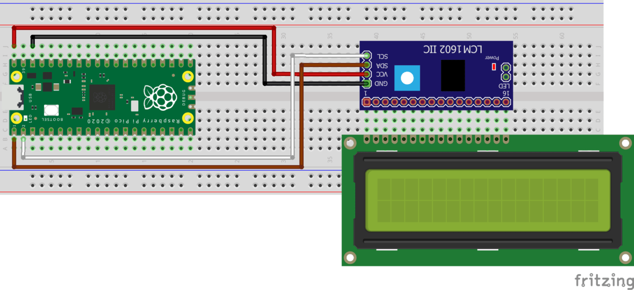 LCD I2C Raspberry Pi Pico ESP32/8266 [MicroPython]
