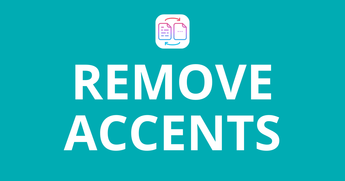 Remove Accents Online