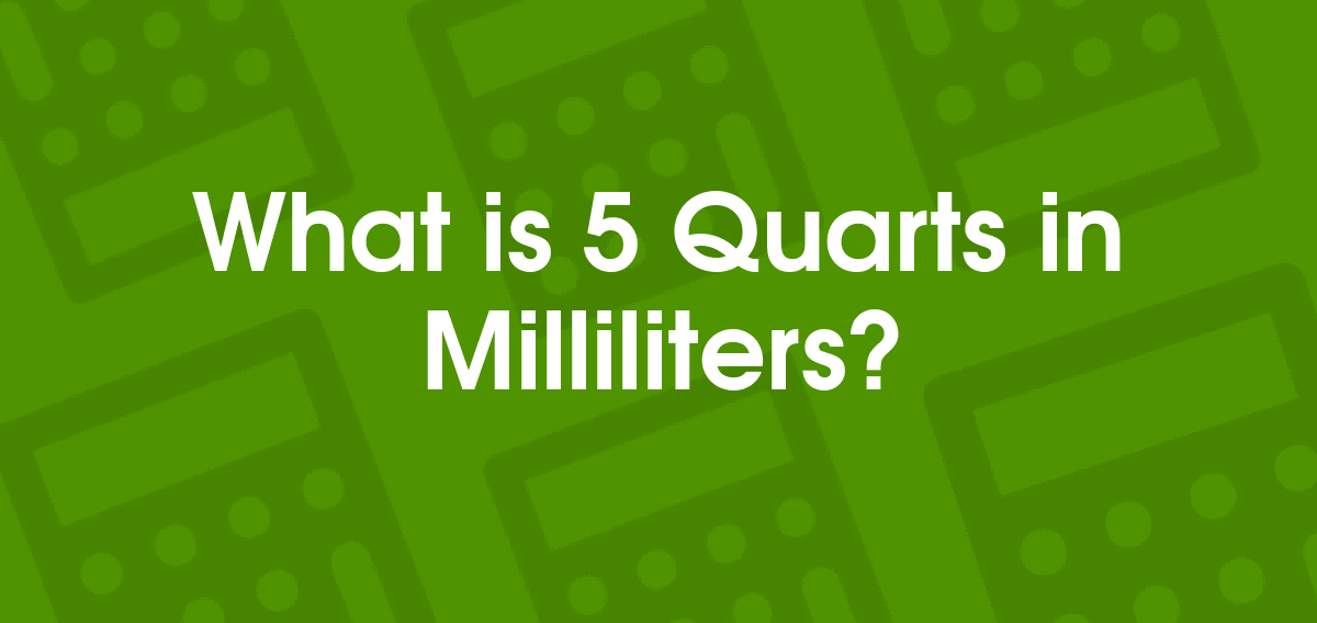 Printable Quarts To Milliliters Conversion Chart Metric, 60 OFF