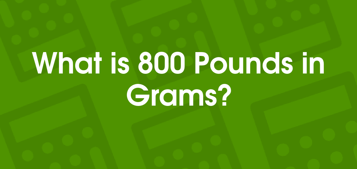 How Many Pounds Is 800 G KaylynAtlas