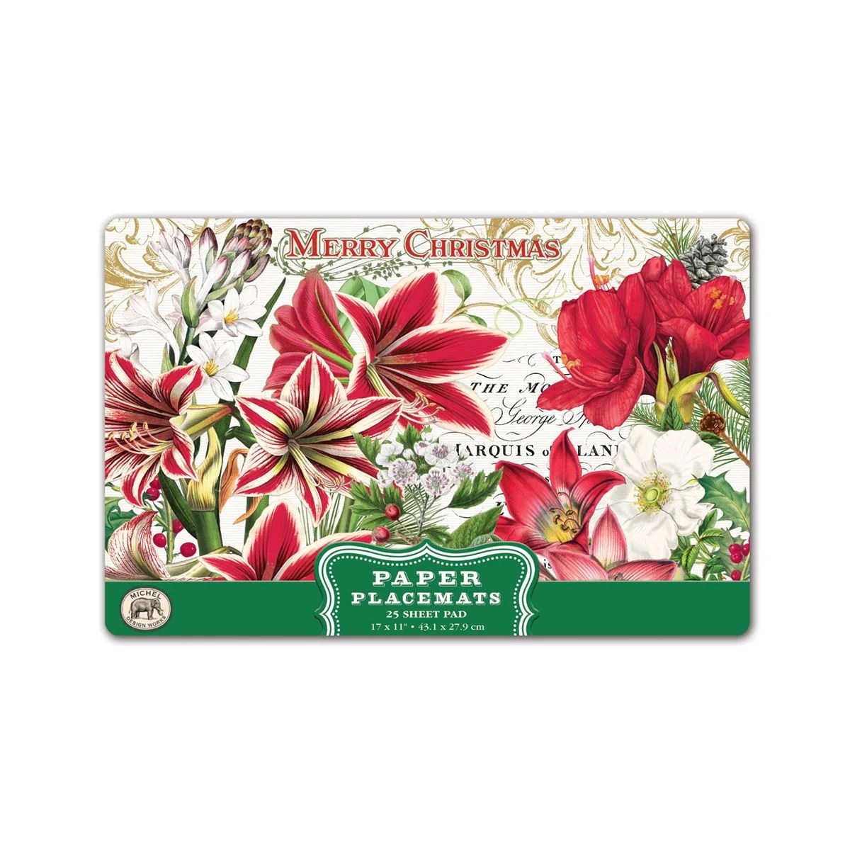 Michel Design Works Merry Christmas Paper Placemats NZ