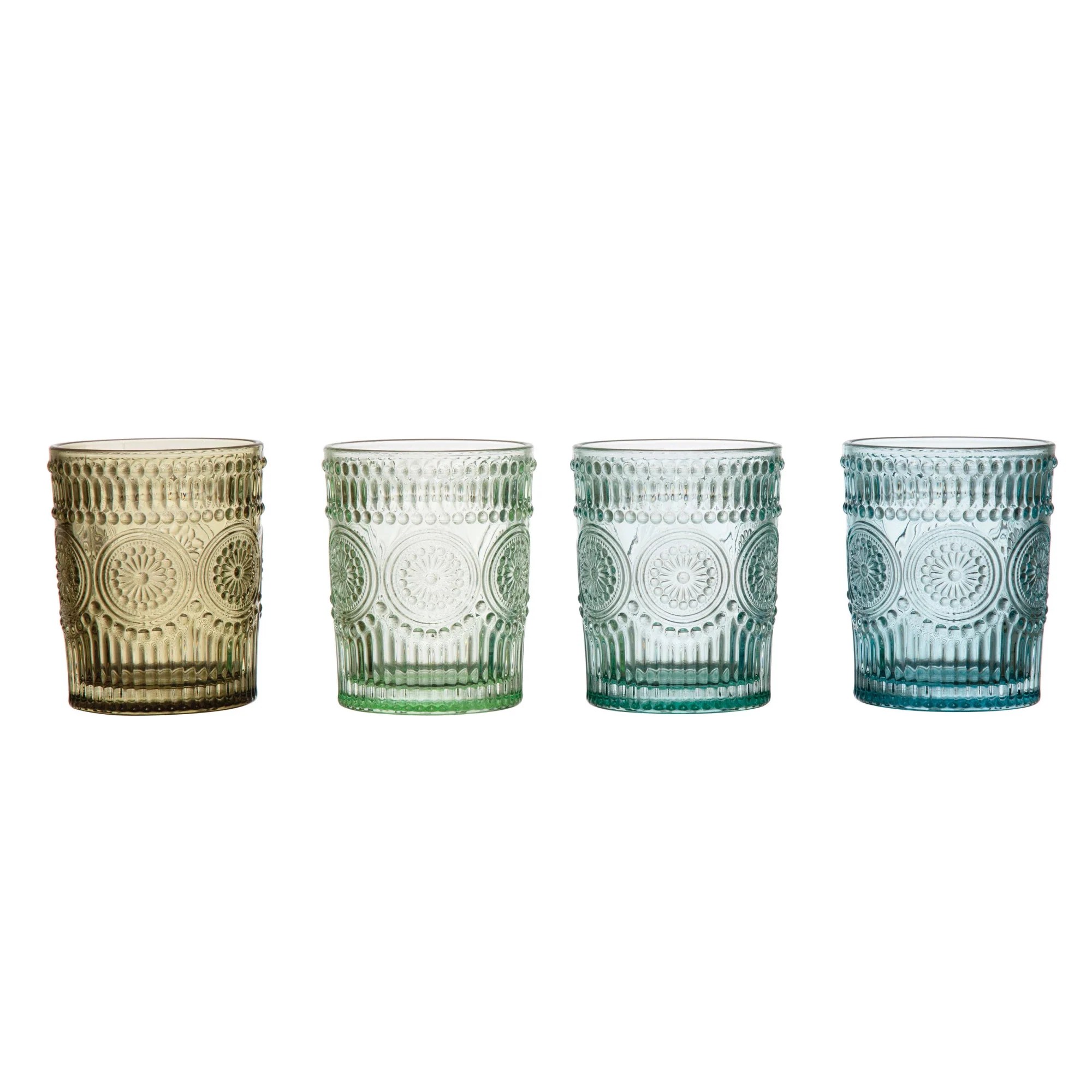 Creative Coop Embossed Drinking Glass Kitchen Store & More