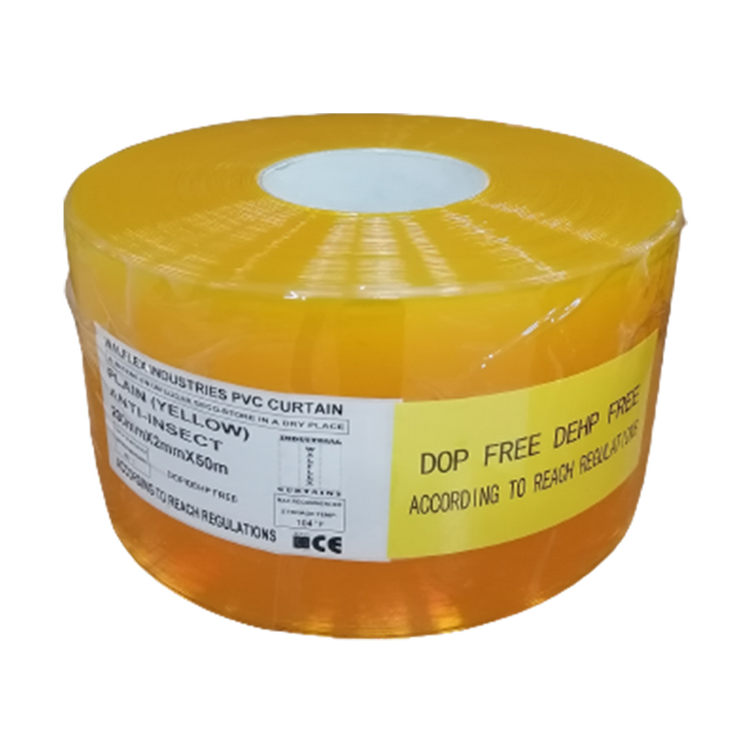 Plain AntiInsect (Yellow) PVC Strip Curtain Roll by Walflex
