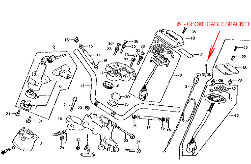 Choke Cable Bracket Honda CX500 & GL500 Forum