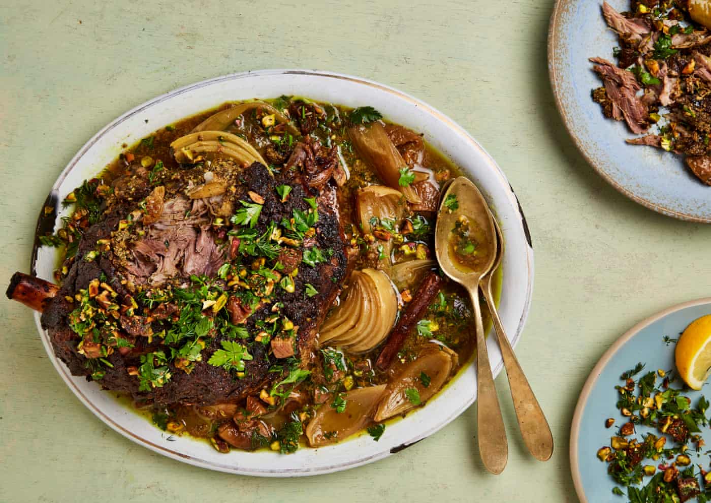 Slow Cooked Lamb with Fig and Pistachio bitScry