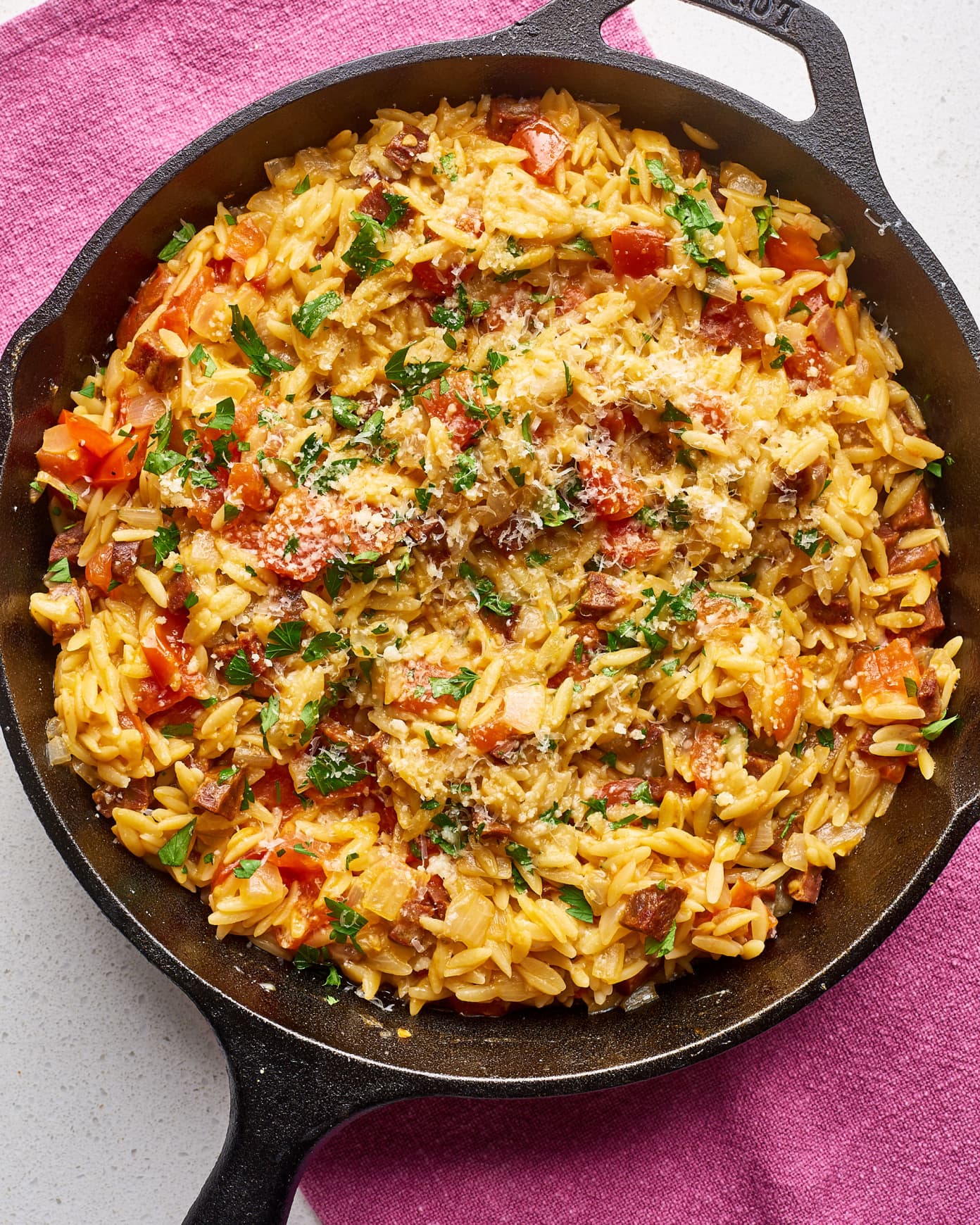 Skillet orzo with Cheese Tomato Corizo ​​- Recipe