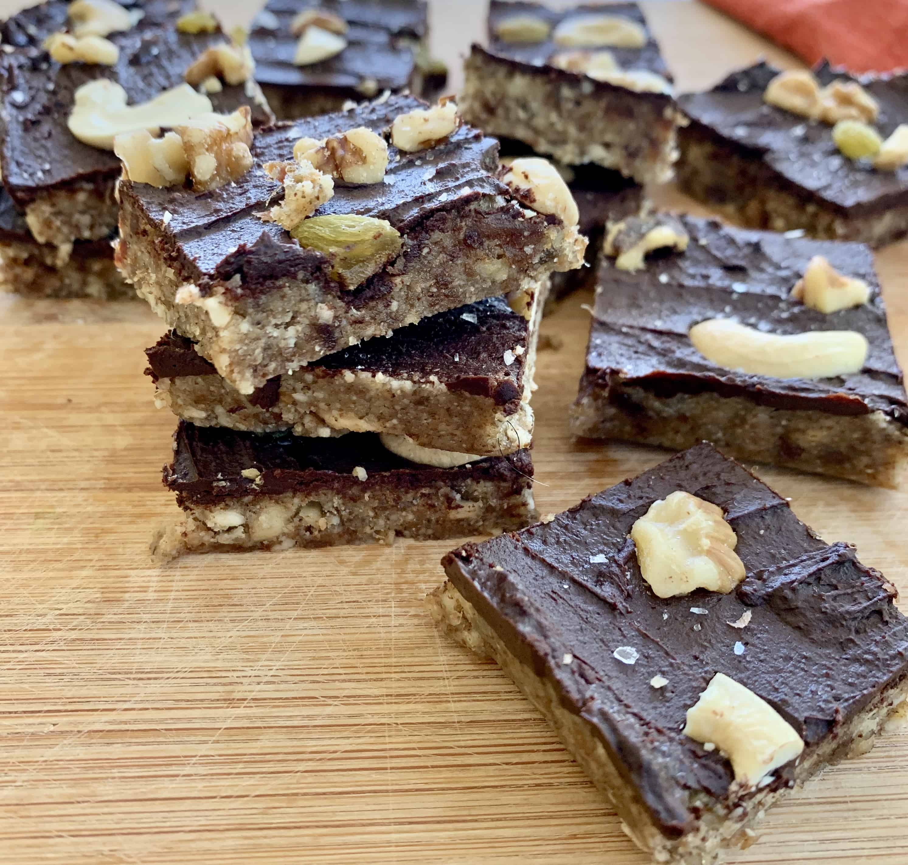 Healthy Snack Bars (Paleo, Vegan) Chocolate Nut Bars Cook2Nourish