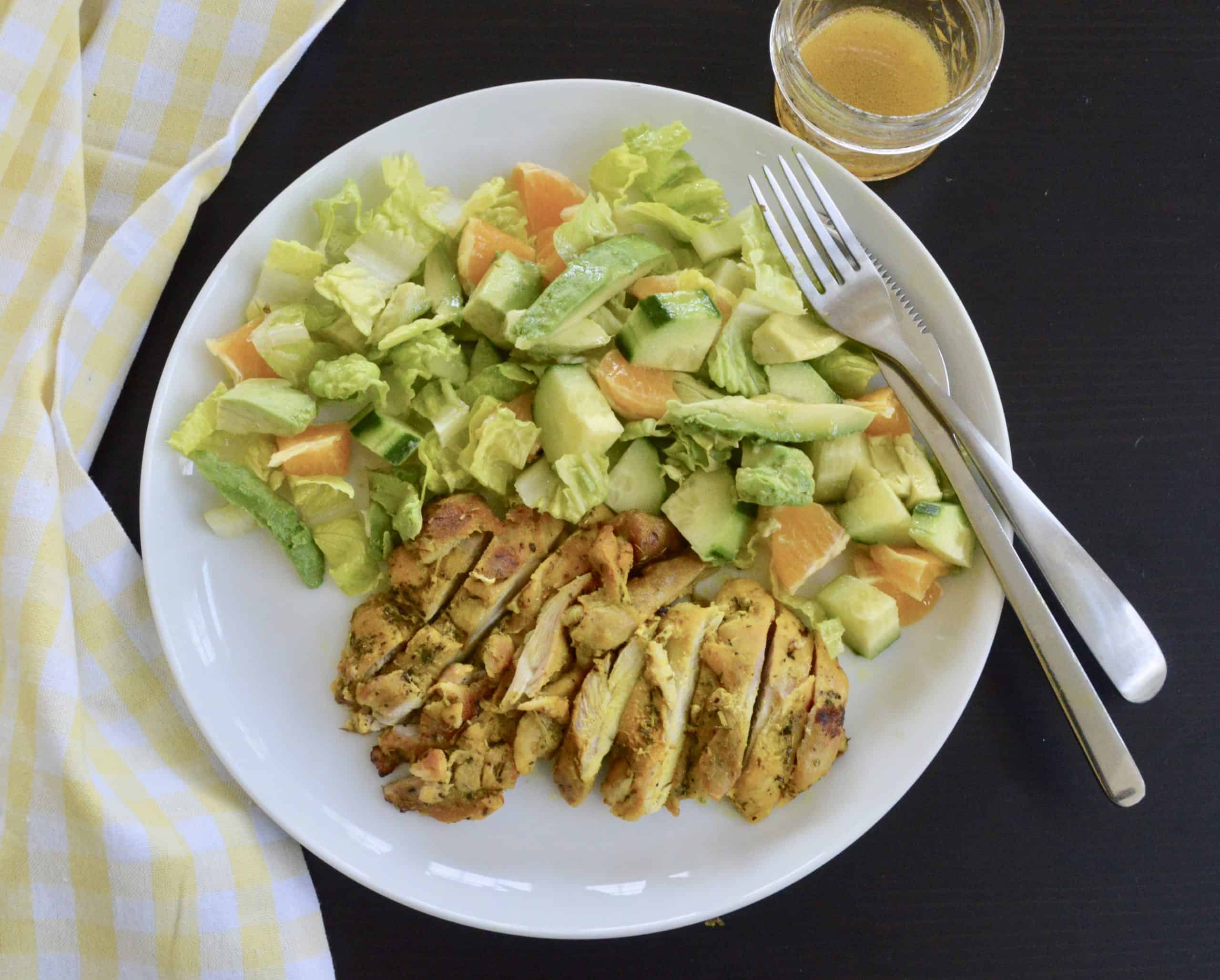 Turmeric Chicken Salad with a Turmeric Citrus dressing (Paleo, AIP