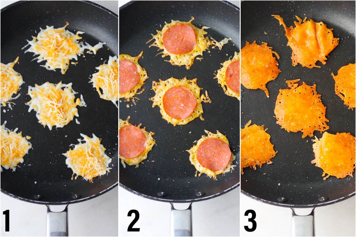 Pepperoni and Cheese Crisps Keto Cook At Home Mom