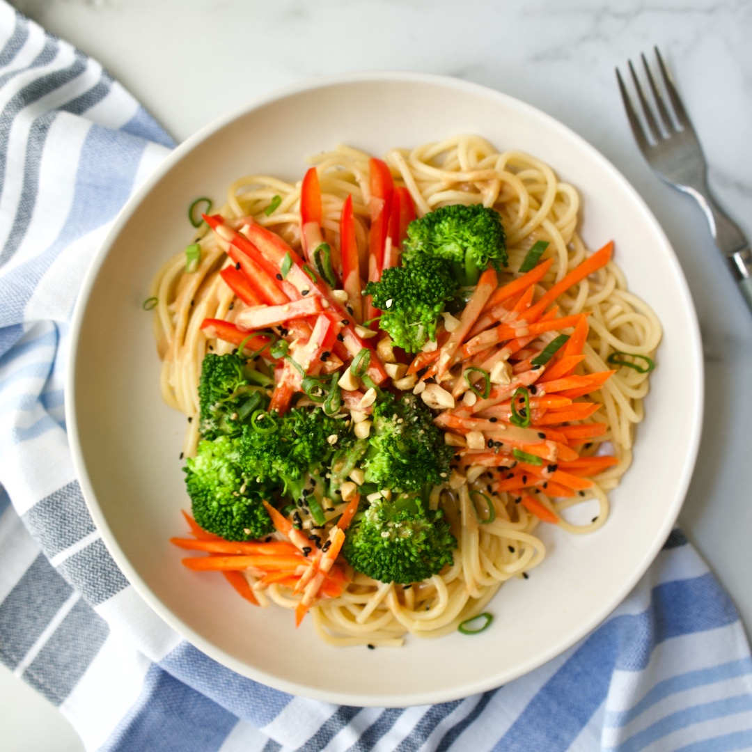 Easy Cold Sesame Noodles Vegan