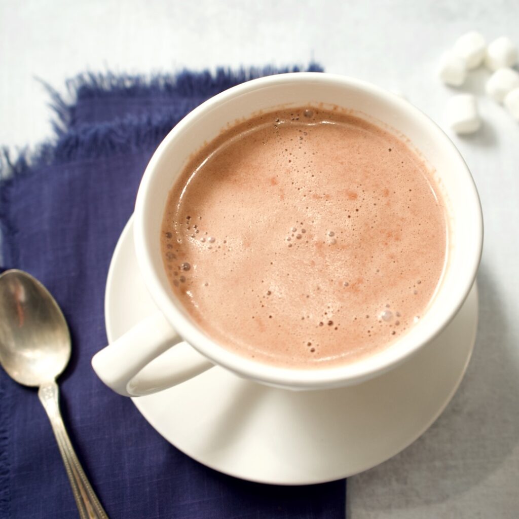 Dairy Free Hot Chocolate (thick, rich, chocolatey!) Deliciously Ella