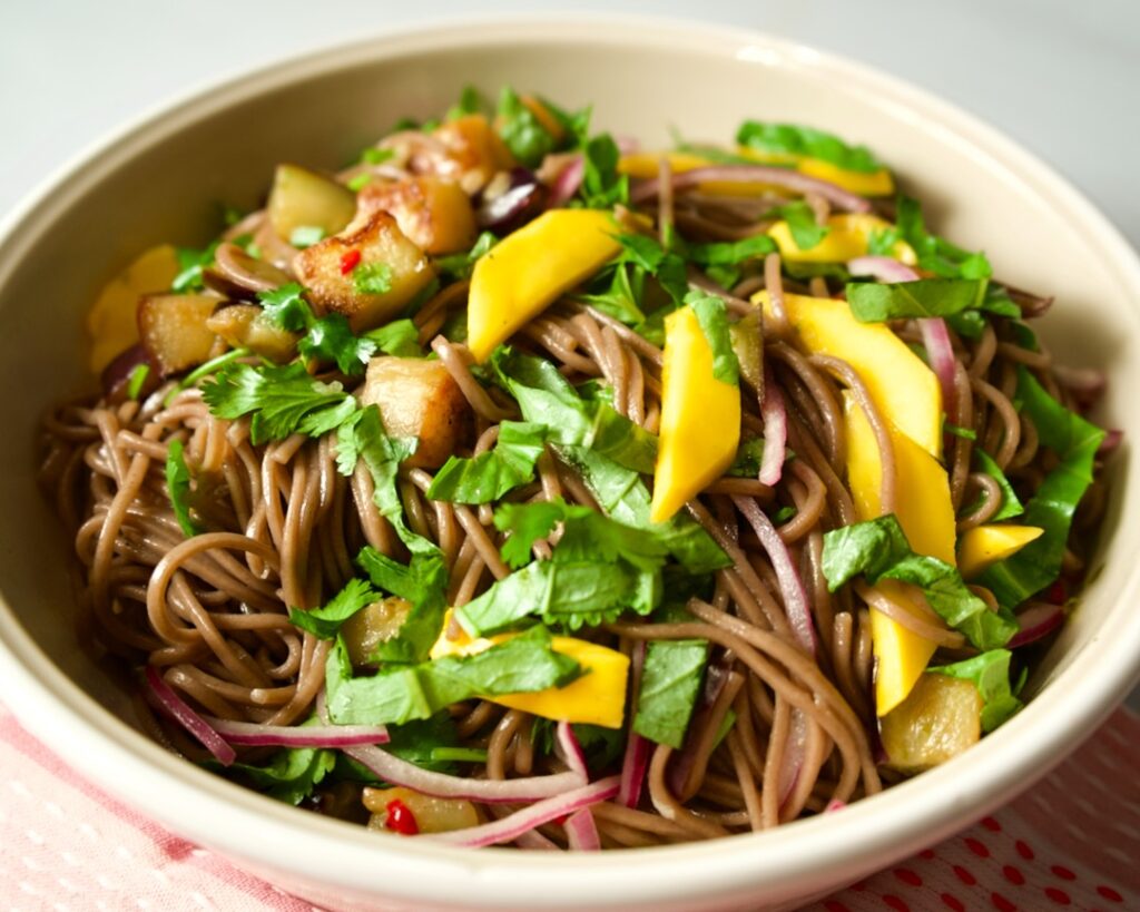 Soba Noodle Salad with Eggplant and Mango Ottolenghi Plenty