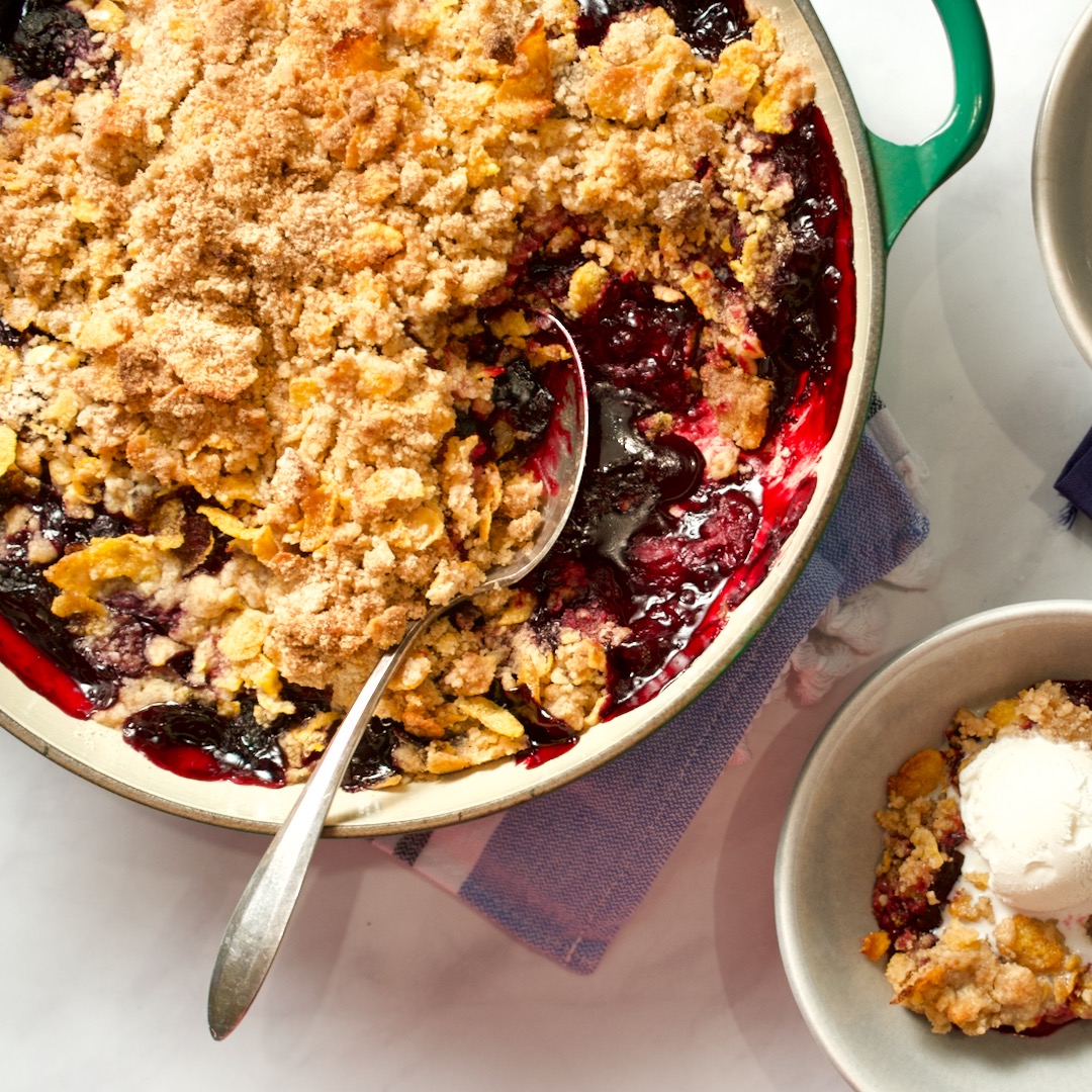 Mixed Berry Crisp with Cornflakes Cook This Book by Molly Baz review