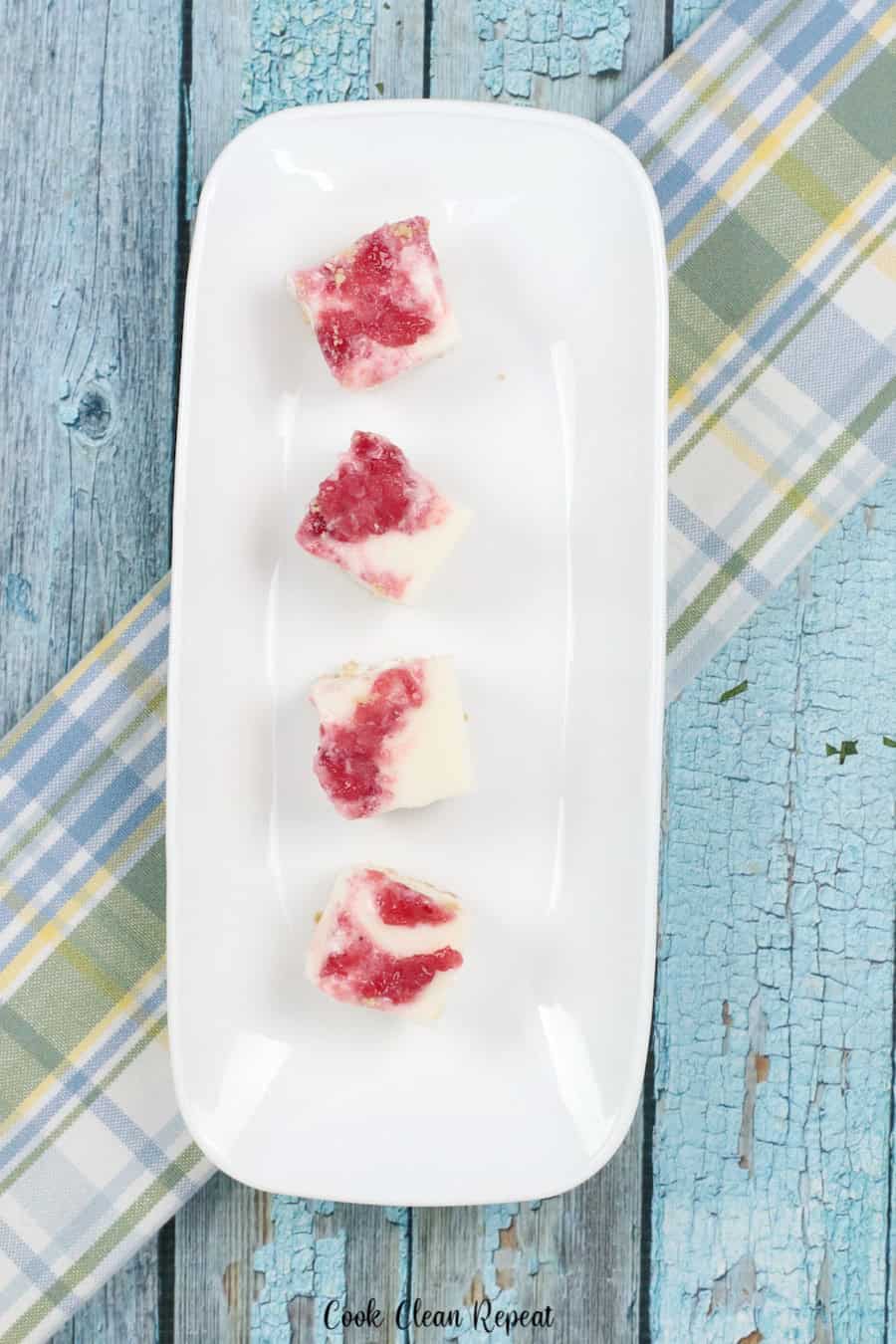 Strawberry Cheesecake Fudge Cook Clean Repeat