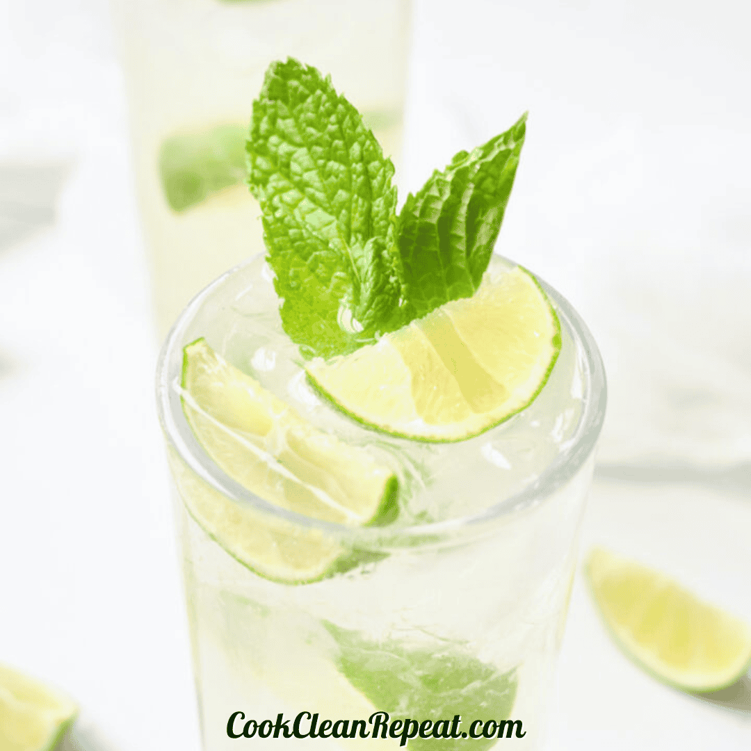 Mint Lime Sparkling Water Recipe Cook Clean Repeat