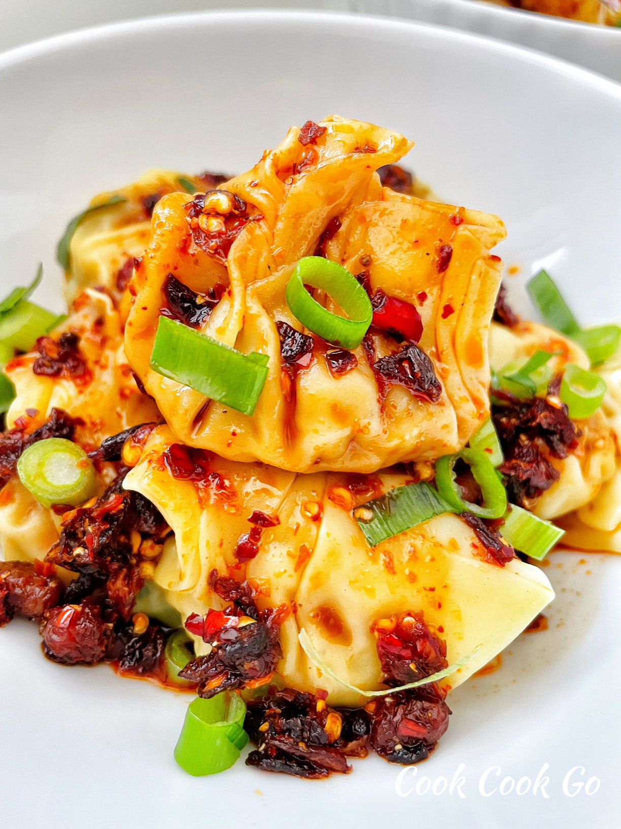 Spicy Wontons in Crispy Chili Oil COOK COOK GO