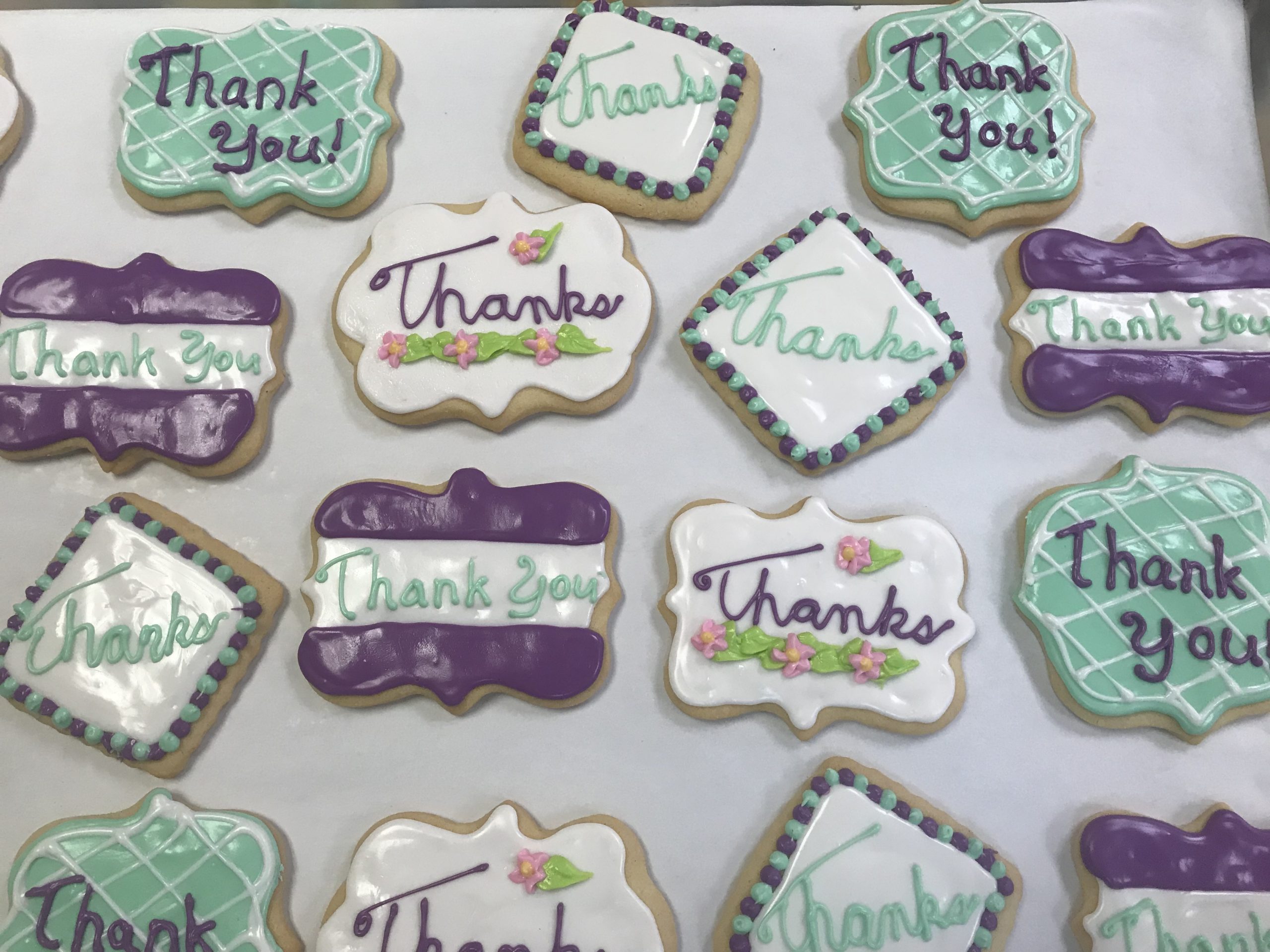 Thank You Decorated Cutout Cookies Cookies for You