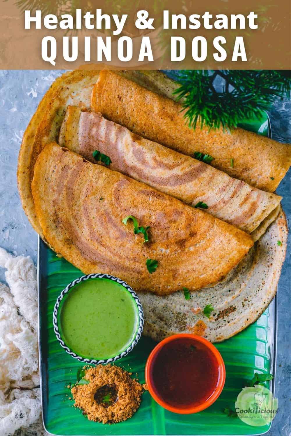 Quinoa Dosa Recipe Healthy Vegan Crepe Cookilicious