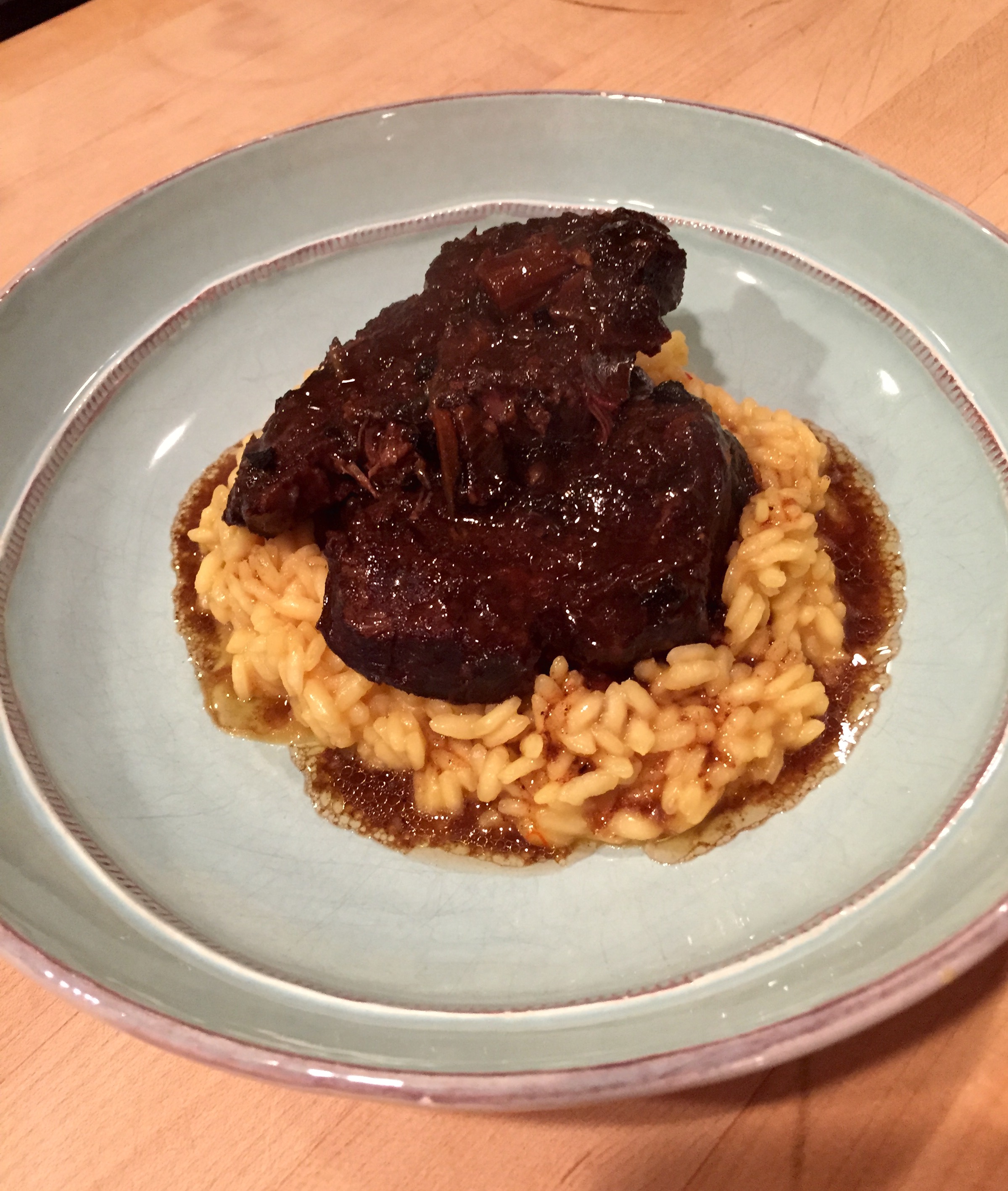Braised Beef Shank over Risotto CookinBetta