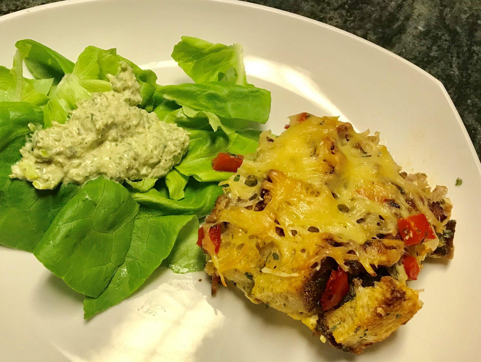Savory Sausage and Cheddar Bread Pudding Cooking Aboard with Jill