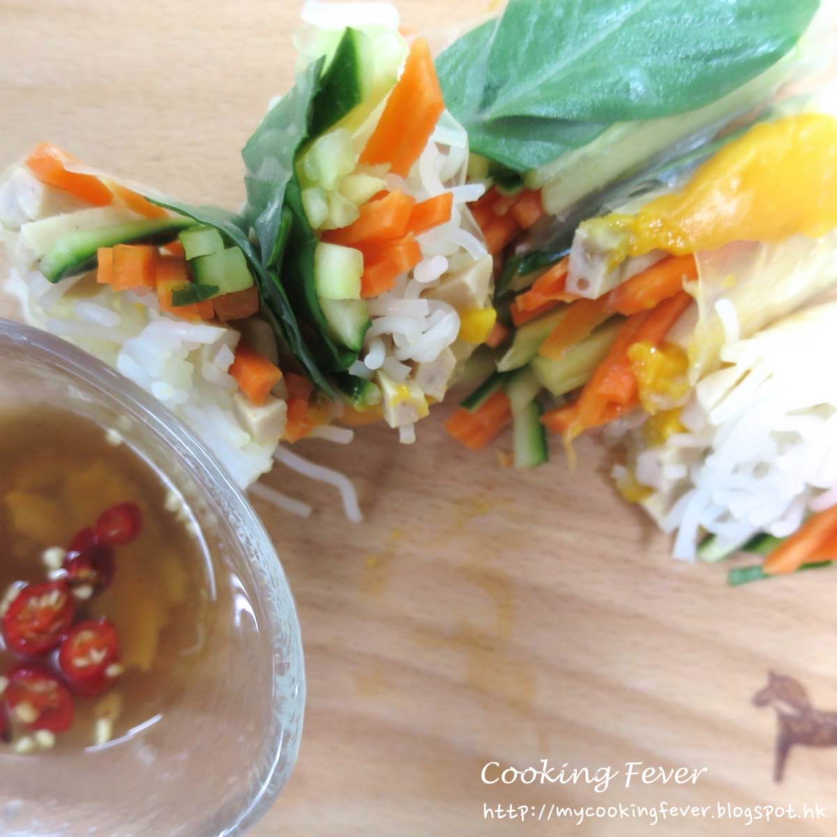 香芒扎肉米紙卷 (Vietnamese Mango＆Pork Rice Paper Rolls)｜食譜｜烹飪教室 Cooking Fever
