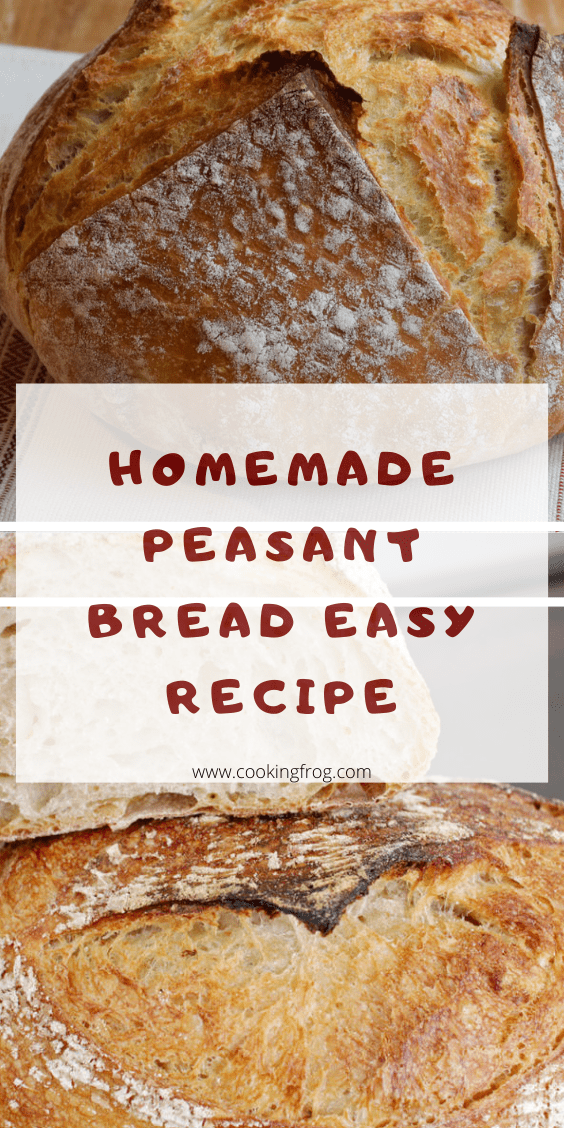 Homemade Peasant Bread Easy Recipe Cooking Frog