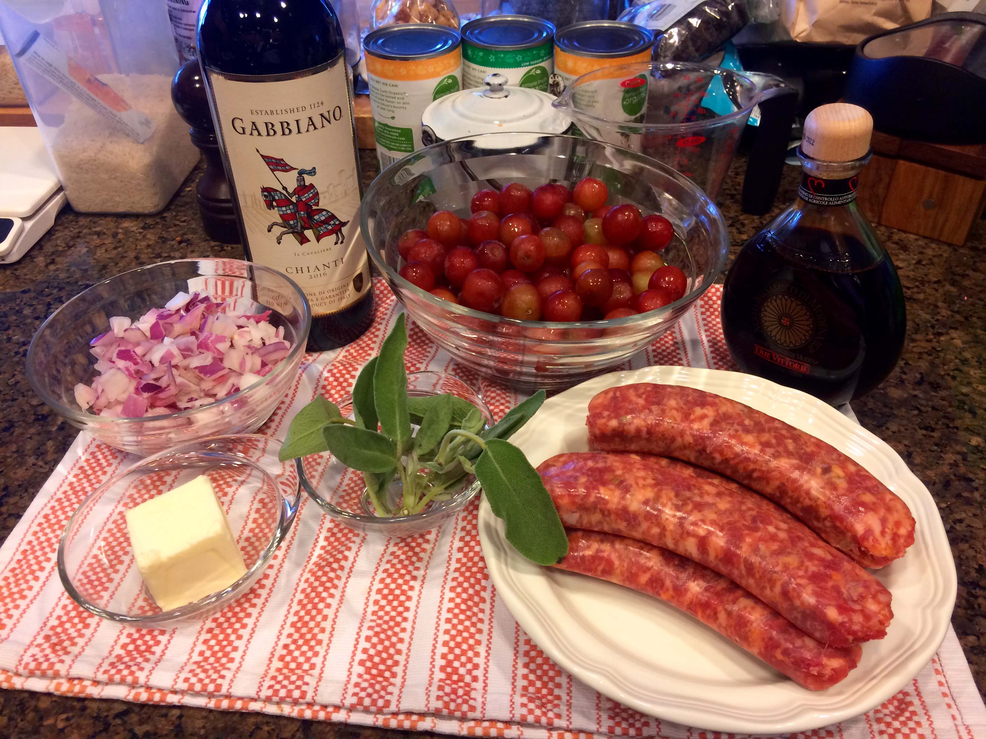Roasted Sausages & Grapes Cooking from Books