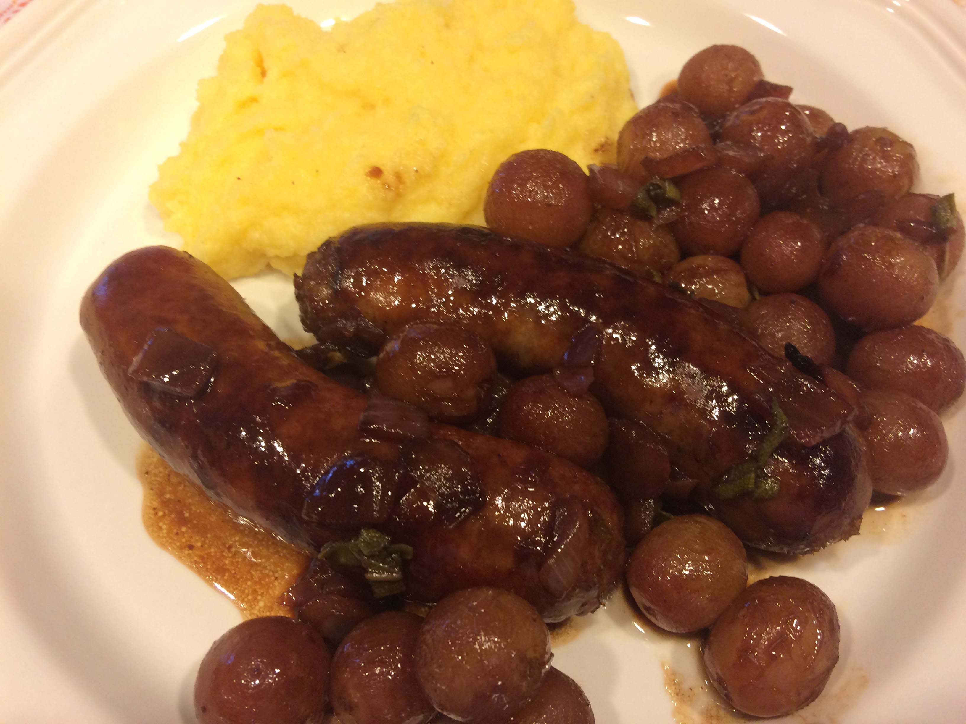 Roasted Sausages & Grapes Cooking from Books