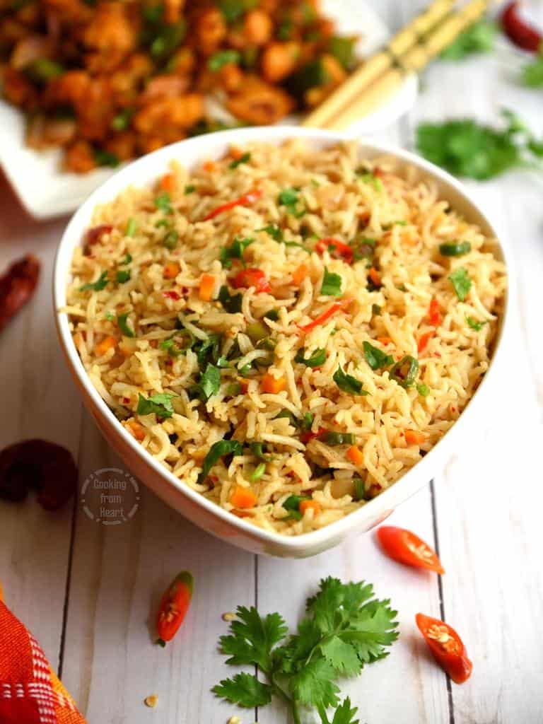 Chilli Garlic Fried Rice Veg Chilli Garlic Fried Rice Cooking From