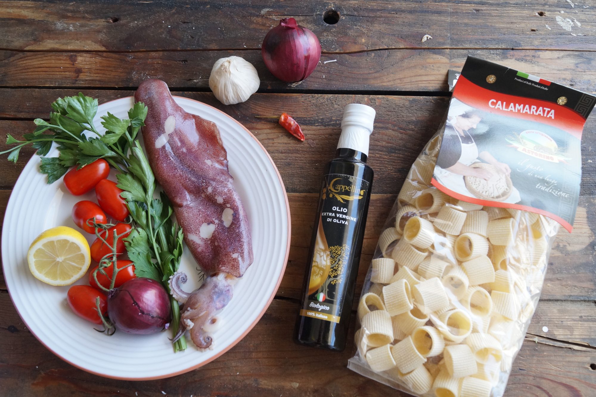 Calamarata mit Tintenfisch Cooking ItalyCooking Italy