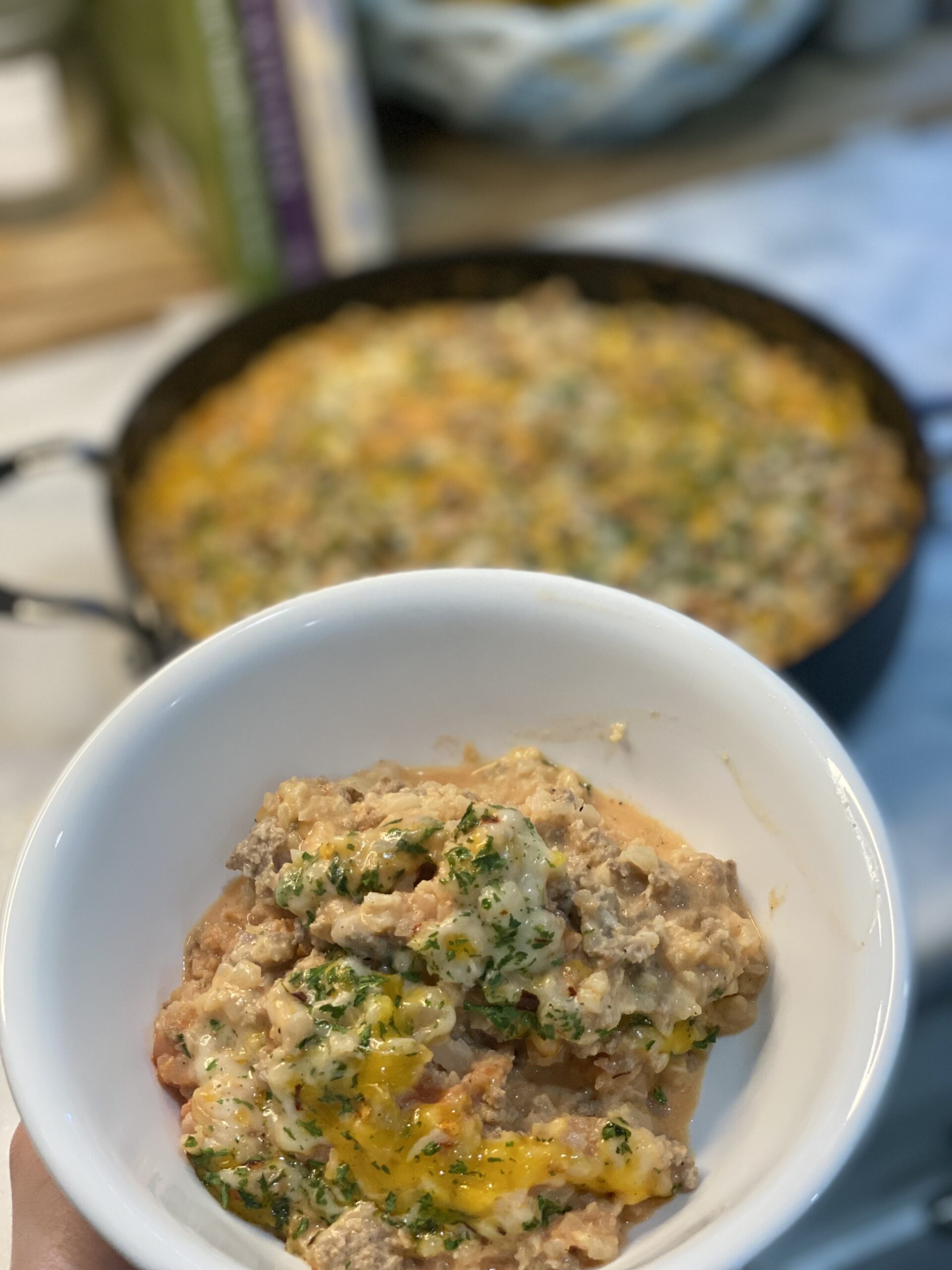 Creamy Ground Turkey & Cauliflower Rice Skillet Cooking Katie Lady