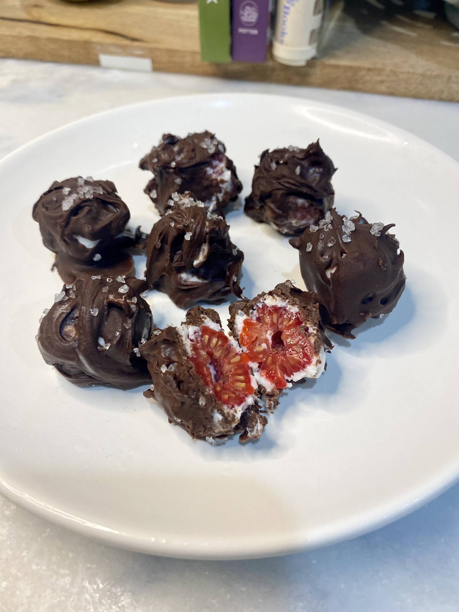Chocolate Greek Yogurt Covered Raspberries COOKING KATIE LADY