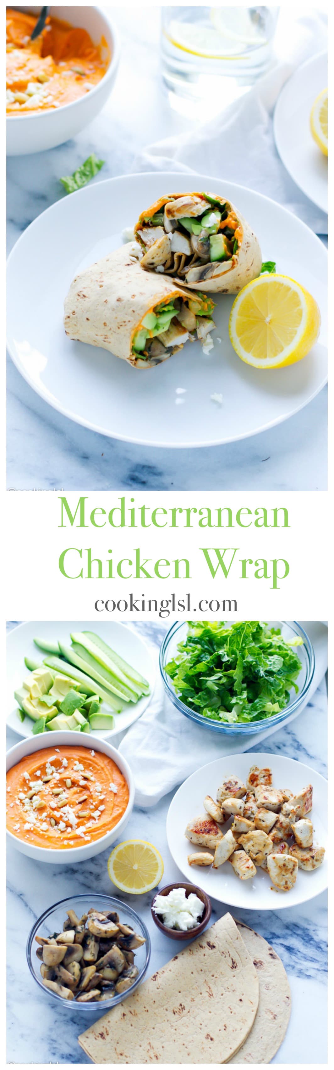 Roasted Red Pepper Hummus Chicken Wrap Cooking LSL