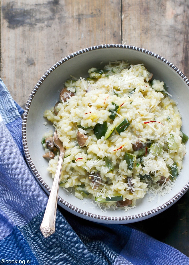 Zucchini Mushroom Risotto Recipe {One Pot} Cooking LSL