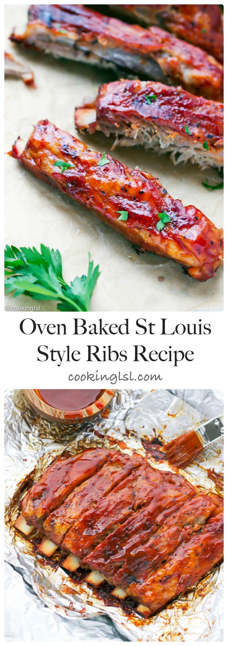 oven baked St Louis style ribs recipe