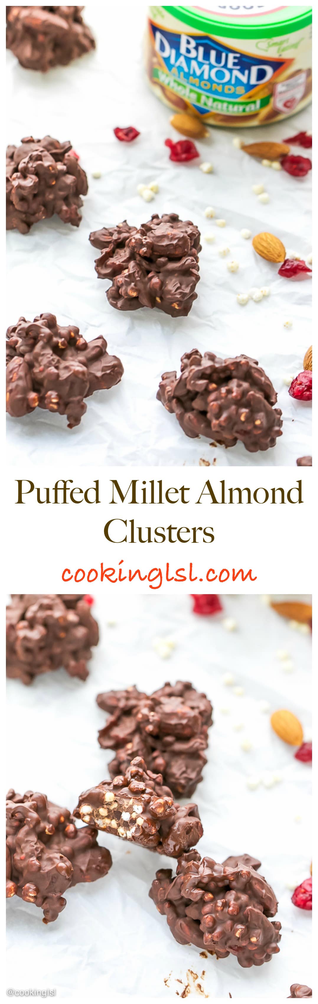 Puffed Millet Chocolate Almond Clusters Recipe Cooking LSL