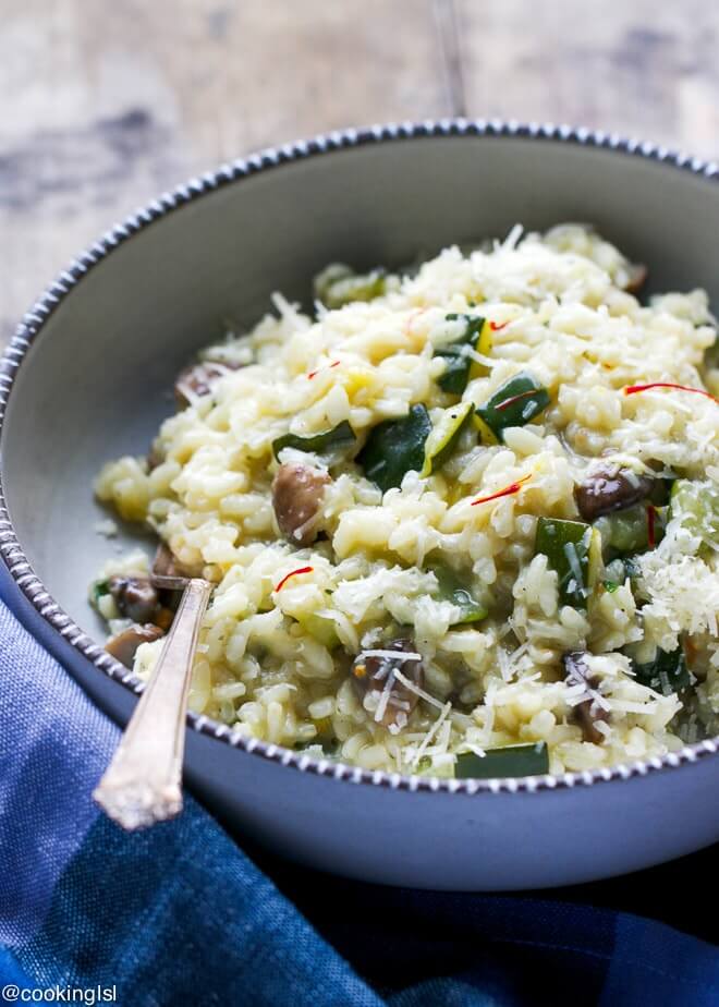 Zucchini Mushroom Risotto Recipe {One Pot} Cooking LSL