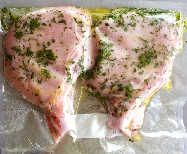 Sous Vide Pork Chops with Herbs Cooking On The Weekends