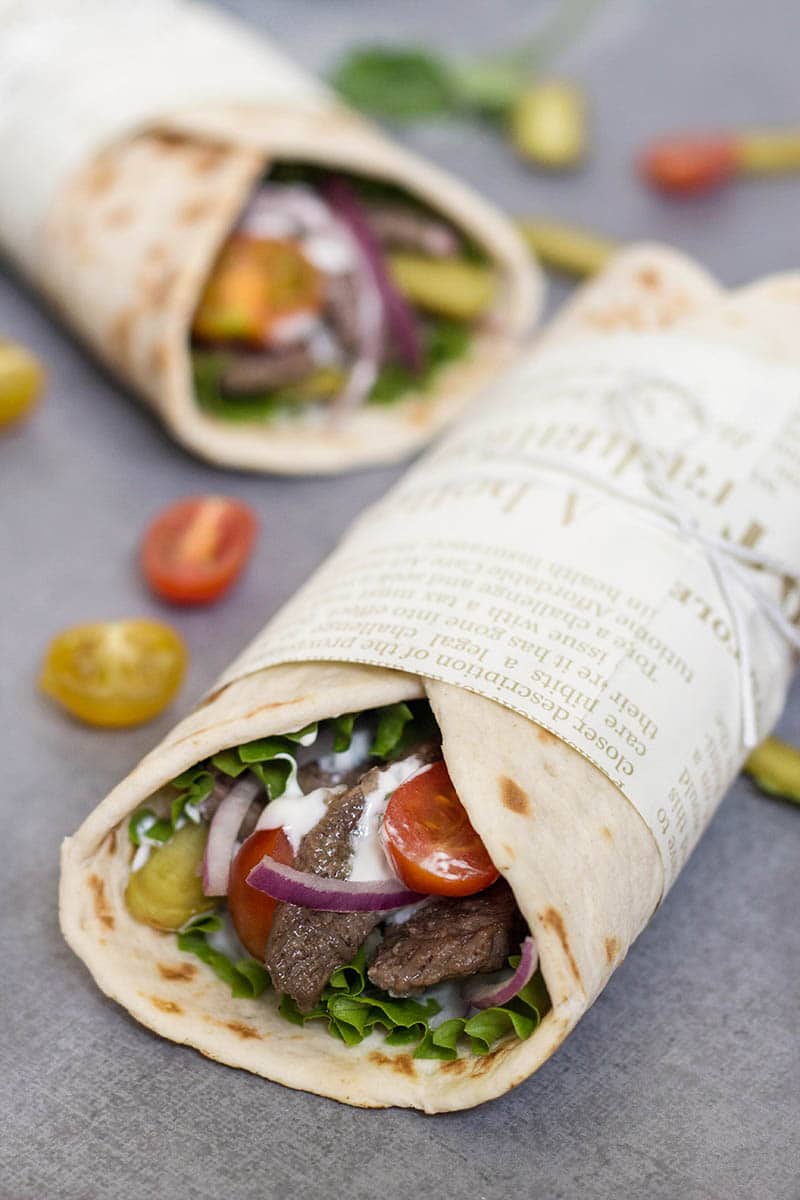 Beef Shawarma Lebanese Style with Tarator Sauce