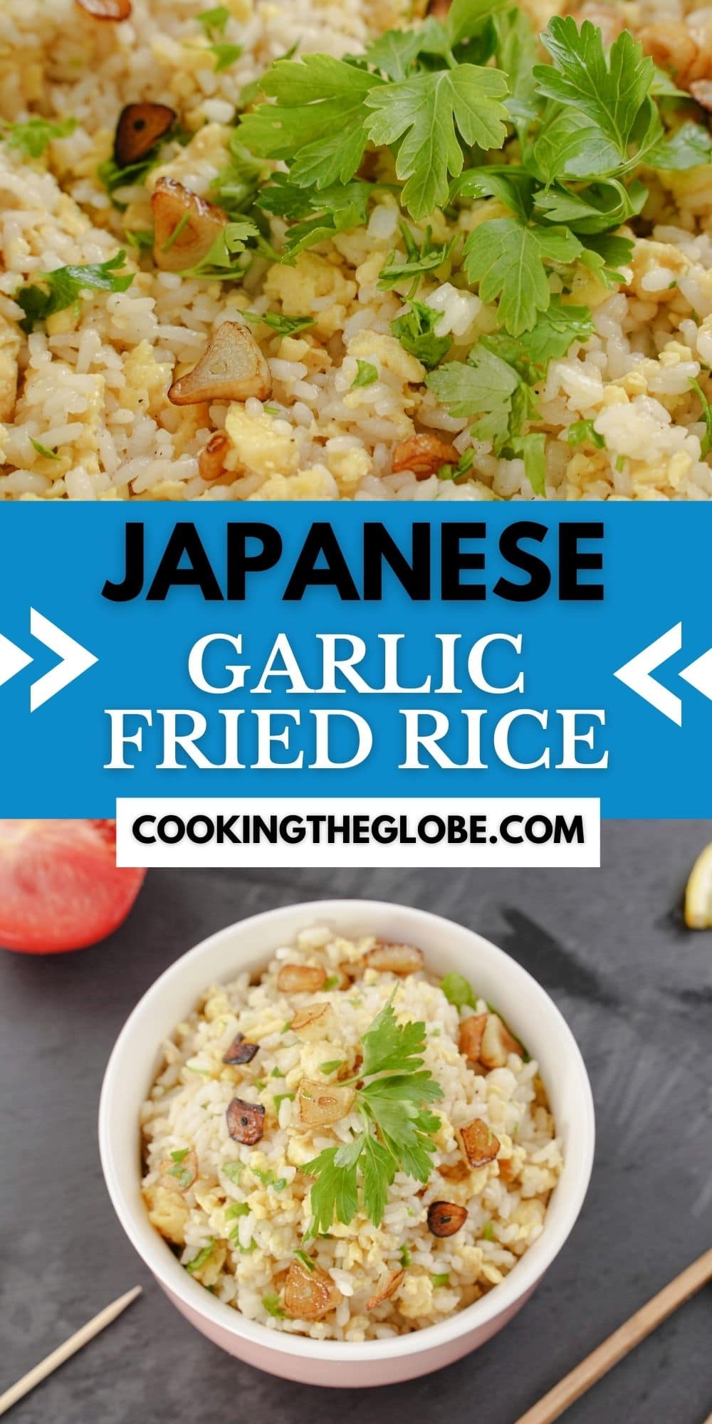 Japanese Garlic Fried Rice Recipe Cooking The Globe