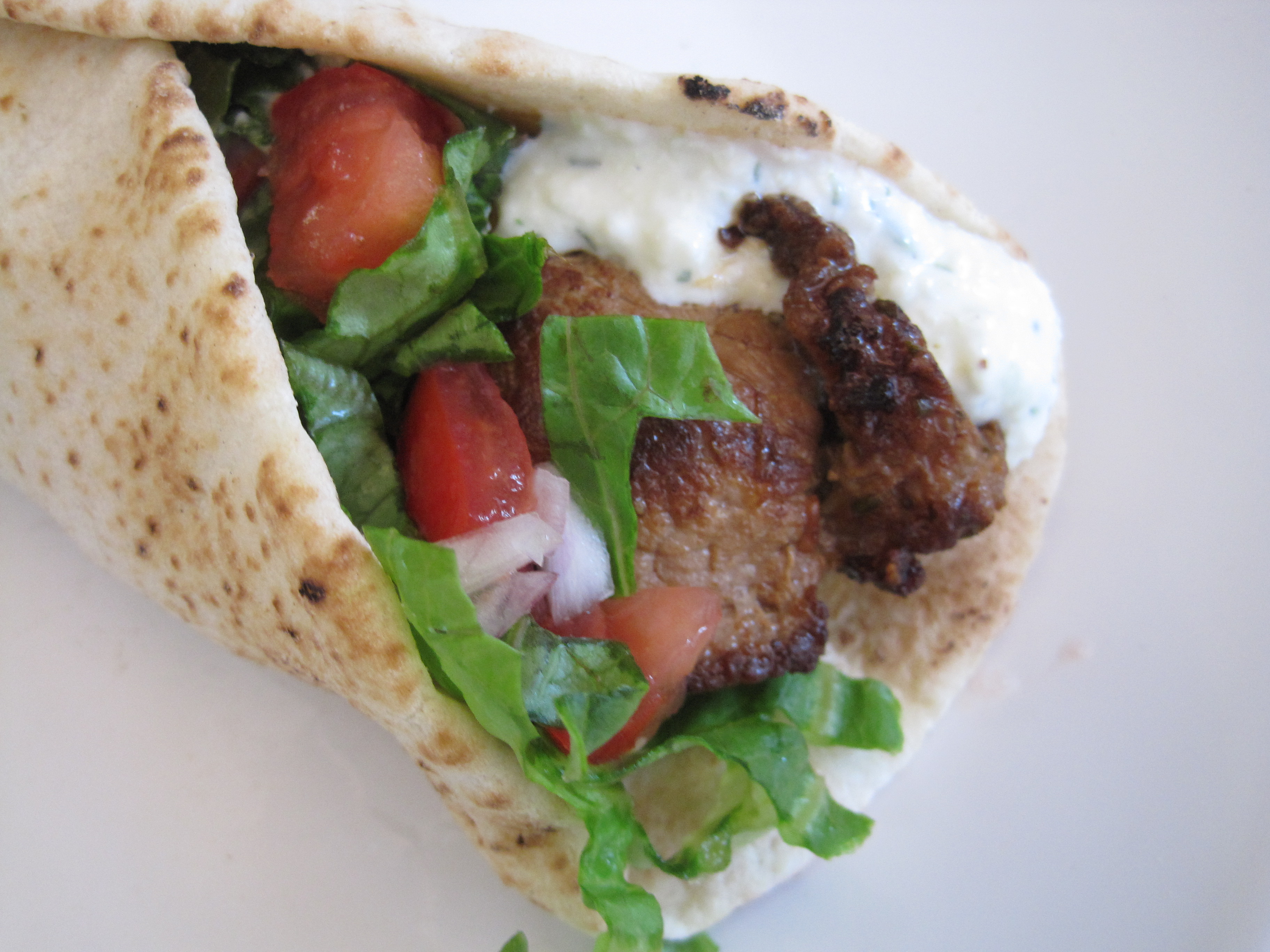 Pork Souvlaki on Pita with Homemade Tzatziki Cooking with Alison