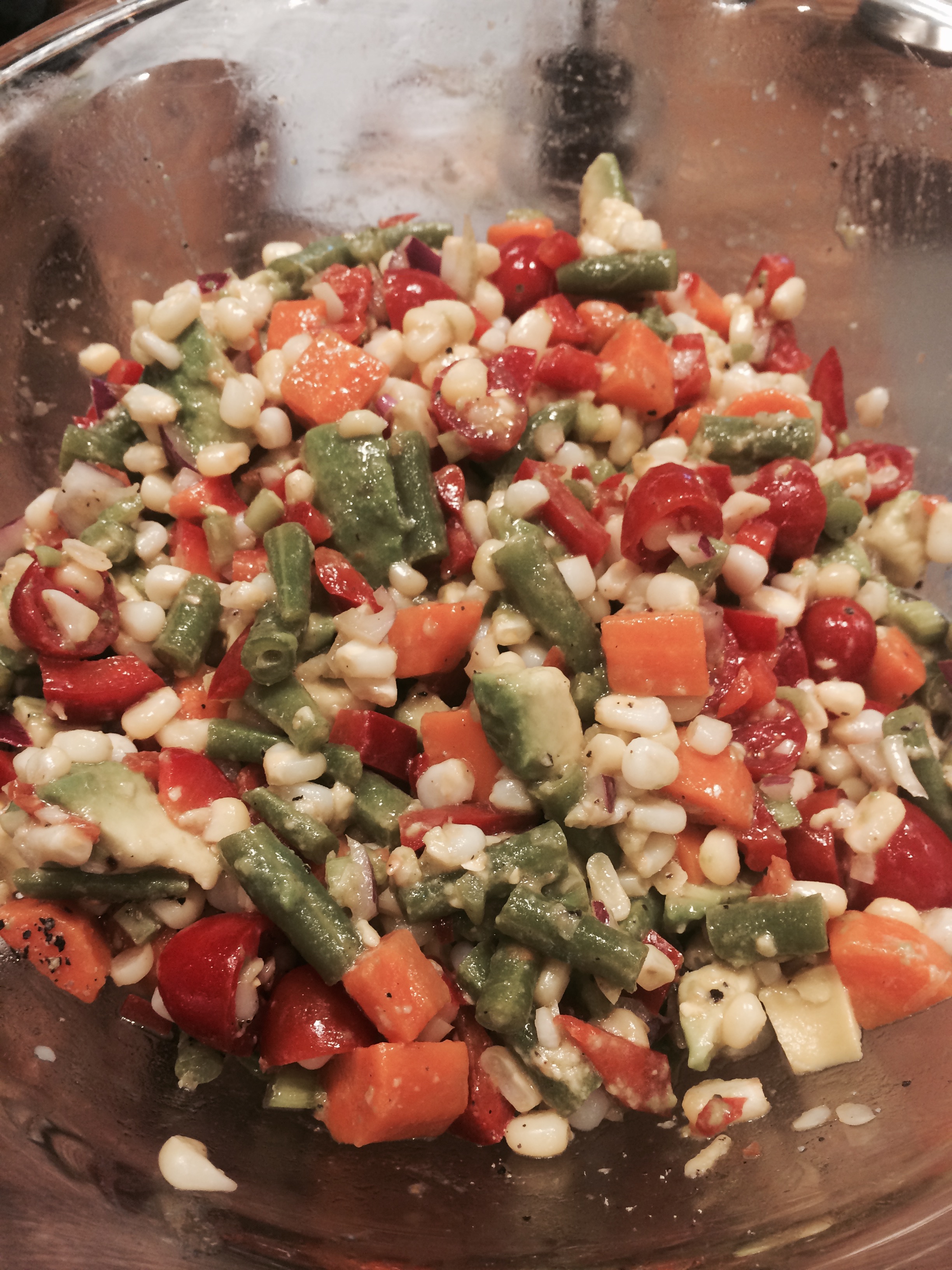 Chopped Vegetable Salad Cooking with Candi