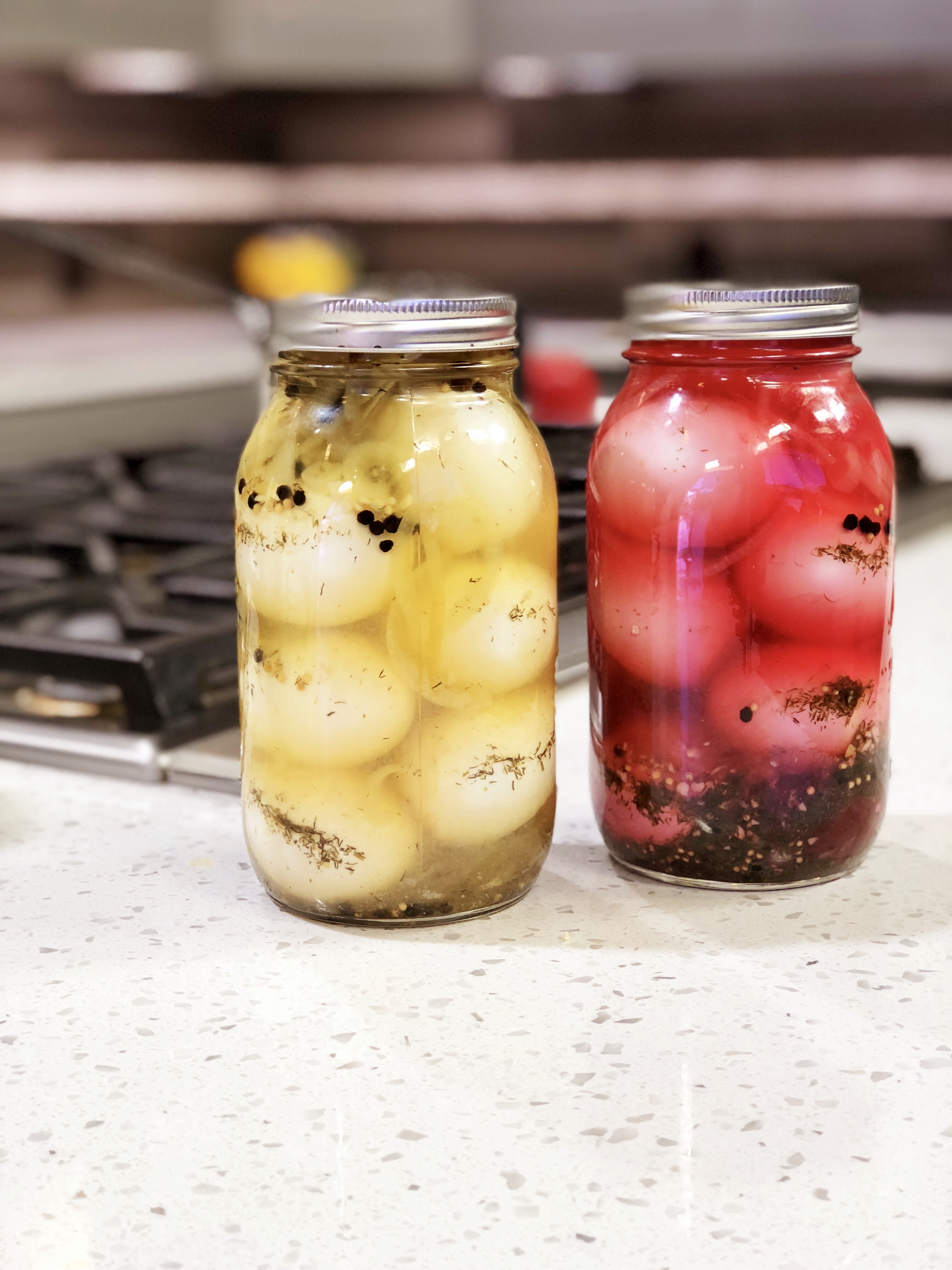 Pickled Eggs cooking with chef bryan